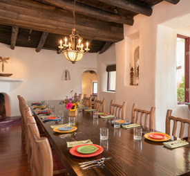 A beautiful dining room dinner setting for 12
