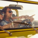 Young couple exploring New Mexico in their Jeep