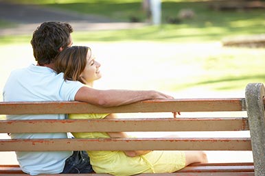 Couple on a Bench - Honeymoon in NM