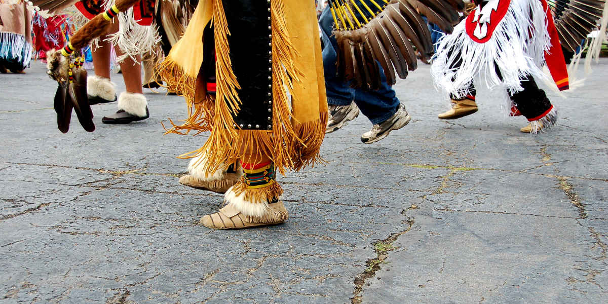 San Ildefonso Pueblo - Native Americans Dancing