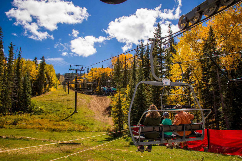 Santa Fe Ski Basin Chairlift in Autumn