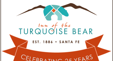 Inn of the Turquoise Bear Logo with 25th Anniversary Banner