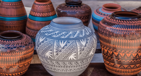 Beautiful Native American pottery.