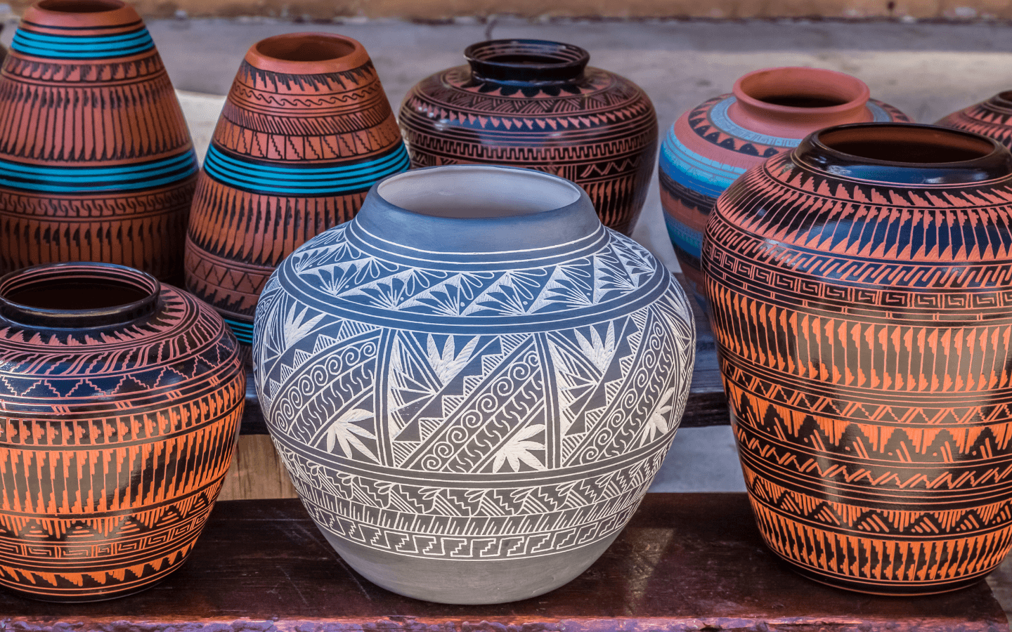 Beautiful Native American pottery.