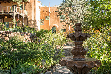Fountain in garden