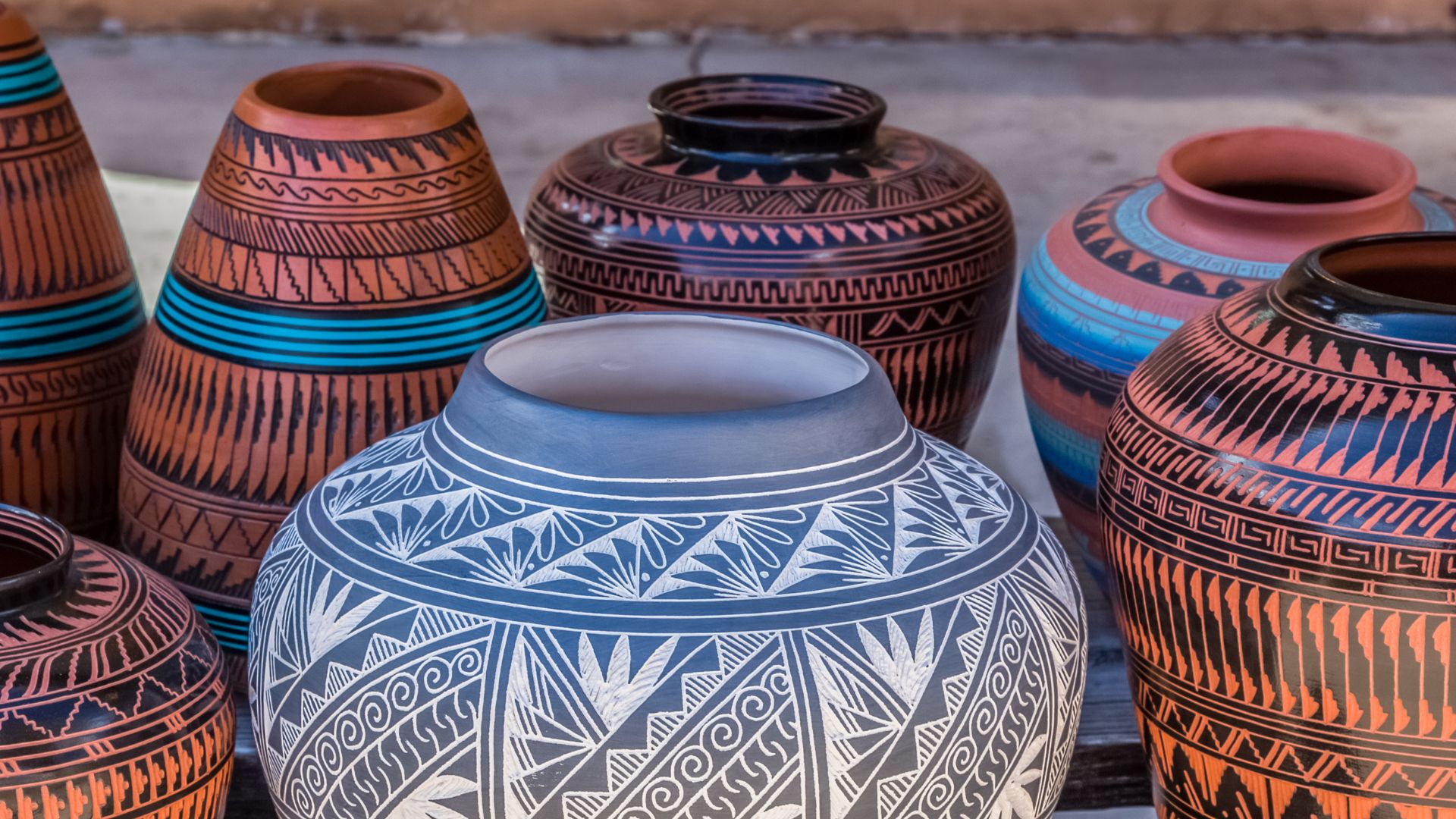 Beautiful Native American pottery.