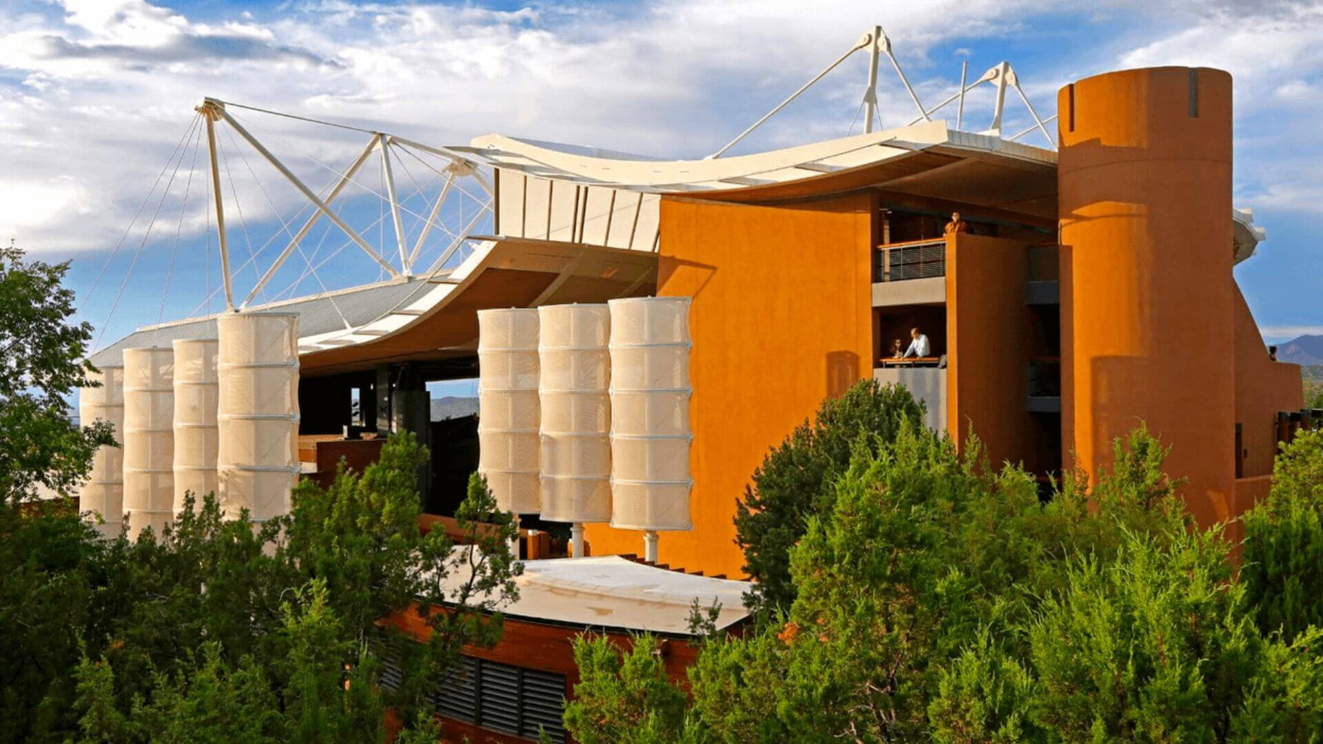 a view of santa fe's opera house